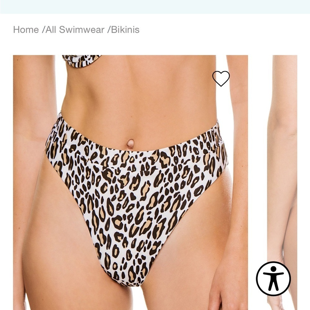 Summerful NWT brand IPANEMA high waist cheeky leopard bikini bottoms Large L
